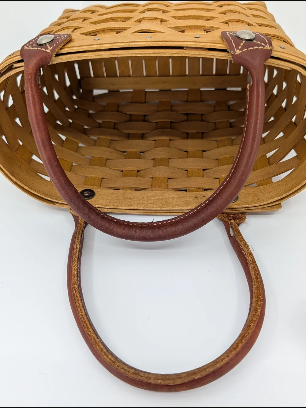 Longaberger Small Boardwalk Tote/Purse Basket, Old Glory Flag Liner & Protector